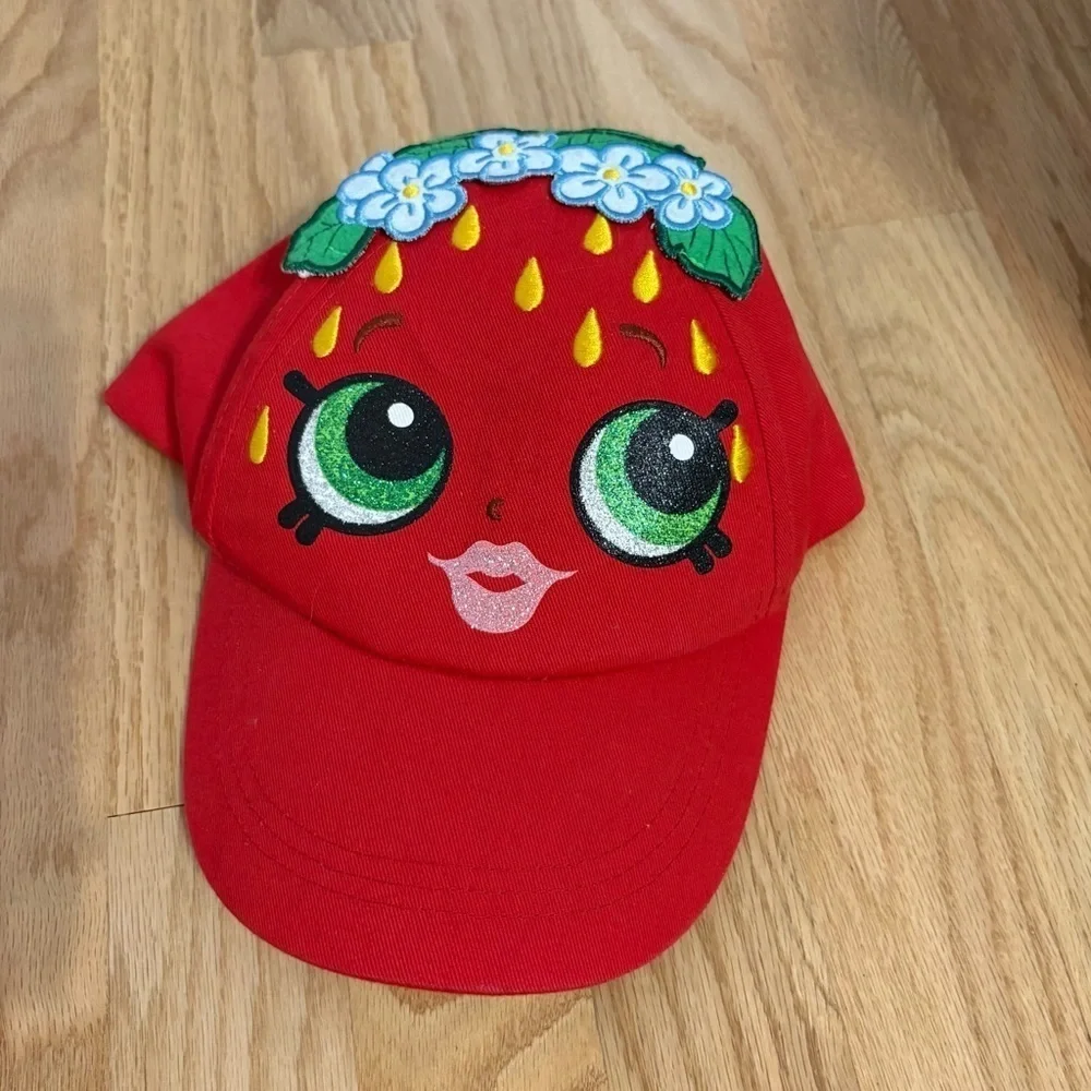 Shopkins Strawberry Kiss Kid's Girl's One Size Adjustable Hat / Cap